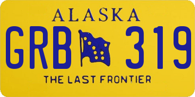 AK license plate GRB319
