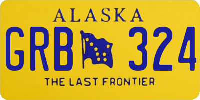 AK license plate GRB324