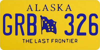 AK license plate GRB326