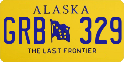 AK license plate GRB329