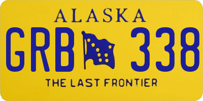 AK license plate GRB338