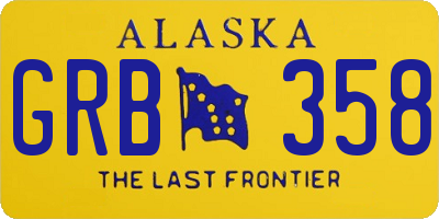 AK license plate GRB358