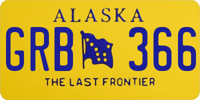 AK license plate GRB366