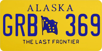 AK license plate GRB369