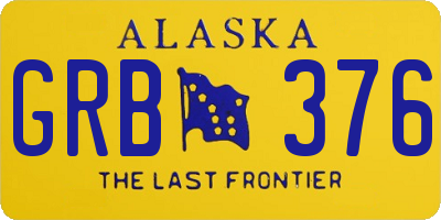 AK license plate GRB376