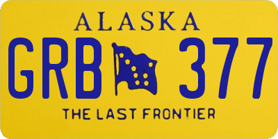 AK license plate GRB377