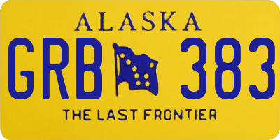 AK license plate GRB383