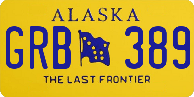 AK license plate GRB389