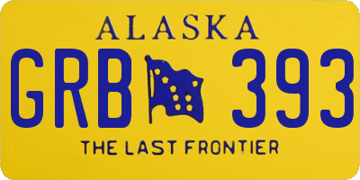 AK license plate GRB393