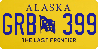 AK license plate GRB399
