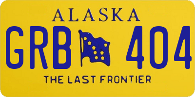 AK license plate GRB404