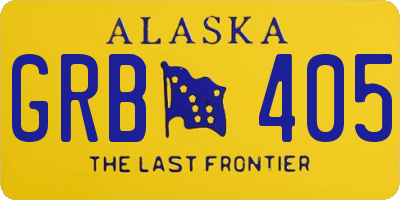 AK license plate GRB405