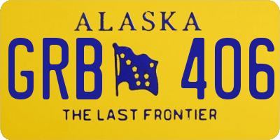 AK license plate GRB406