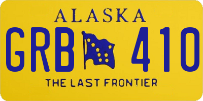 AK license plate GRB410