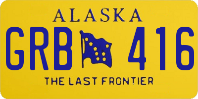 AK license plate GRB416