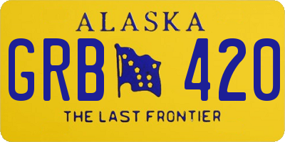 AK license plate GRB420