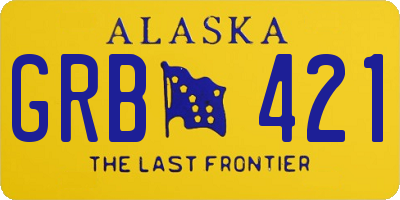 AK license plate GRB421