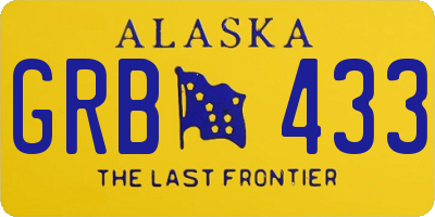 AK license plate GRB433