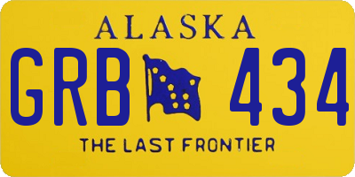 AK license plate GRB434