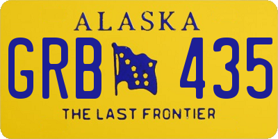 AK license plate GRB435