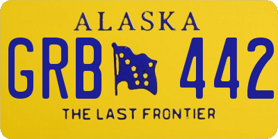 AK license plate GRB442