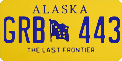 AK license plate GRB443