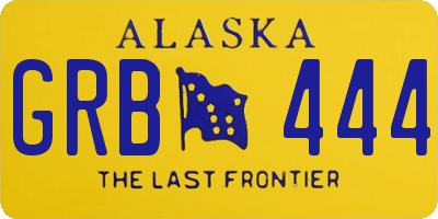 AK license plate GRB444