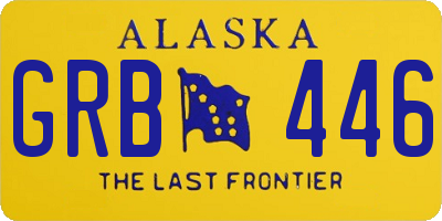 AK license plate GRB446