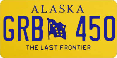 AK license plate GRB450