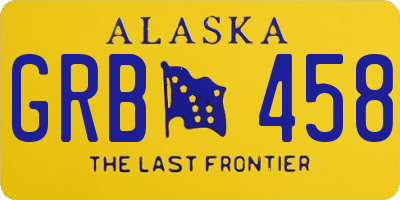 AK license plate GRB458