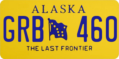AK license plate GRB460