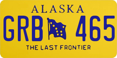 AK license plate GRB465