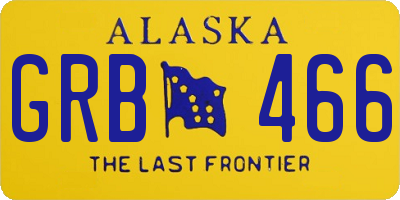 AK license plate GRB466
