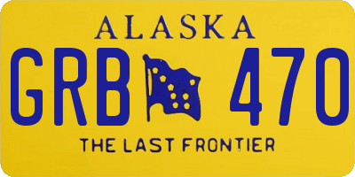 AK license plate GRB470