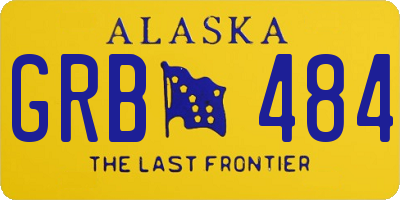 AK license plate GRB484
