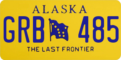 AK license plate GRB485