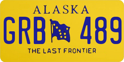 AK license plate GRB489