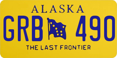 AK license plate GRB490
