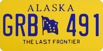 AK license plate GRB491
