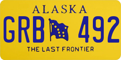 AK license plate GRB492