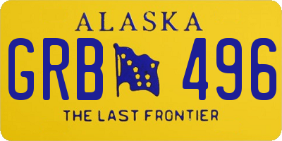 AK license plate GRB496