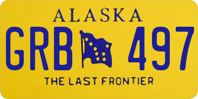 AK license plate GRB497
