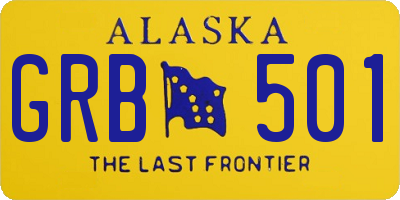 AK license plate GRB501