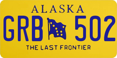AK license plate GRB502