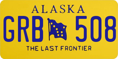 AK license plate GRB508