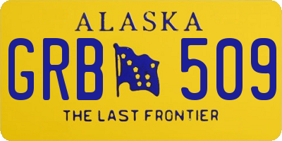 AK license plate GRB509