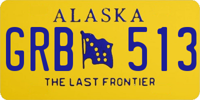 AK license plate GRB513