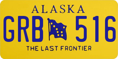 AK license plate GRB516