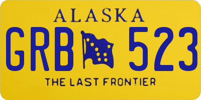 AK license plate GRB523