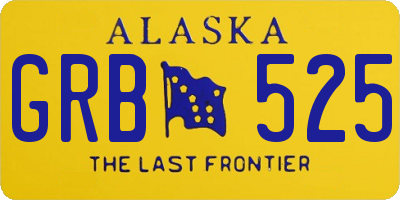 AK license plate GRB525